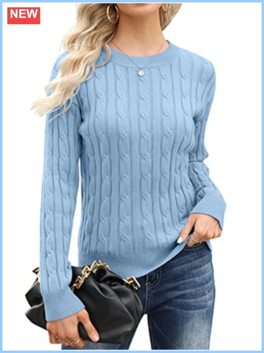 Cable Knit Mock Neck Long Sleeve Pullover Sweater